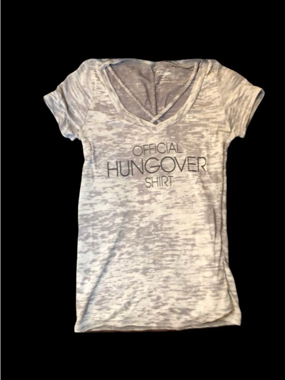 “Official Hungover Shirt” Heather Gray V-Neck Tee